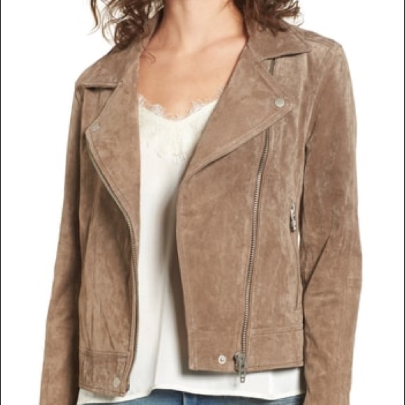 blanknyc denim no limit suede moto jacket